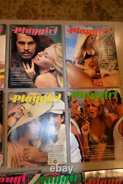 Collection de la deuxième année du magazine Playgirl Vintage de 1974 - Les 12 numéros complets et le livre de l'année.