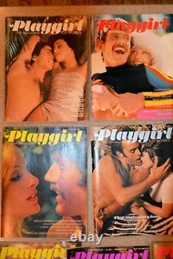 Collection de la deuxième année du magazine Playgirl Vintage de 1974 - Les 12 numéros complets et le livre de l'année.