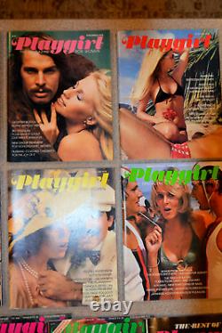 Collection de la deuxième année du magazine Playgirl Vintage de 1974 - Les 12 numéros complets et le livre de l'année.