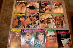 Collection de la deuxième année du magazine Playgirl Vintage de 1974 - Les 12 numéros complets et le livre de l'année.