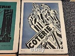 Coterie Magazine 1 à 6/7. 1919 1921 Première Édition Ensemble Complet