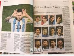 Coupe du Monde 2022 de Messi Édition Spéciale du Magazine Clarin: L'Argentine CHAMPIONS.