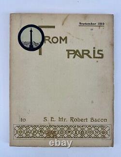 DE PARIS REVUE D'ART PREMIÈRE ÉDITION 1910 (lot de 5)