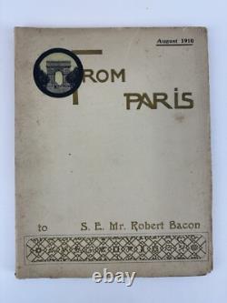 DE PARIS REVUE D'ART PREMIÈRE ÉDITION 1910 (lot de 5)