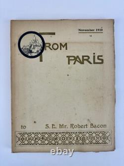 DE PARIS REVUE D'ART PREMIÈRE ÉDITION 1910 (lot de 5)