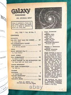 DUNE MESSIE 1ère Édition 1969 Magazine GALAXY Ensemble Complet de 5 Numéros Frank Herbert