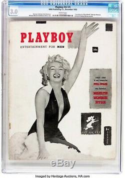 Décembre 1953 Playboy Marilyn Monroe # V1 # 1 Hmh Magazine Cgc 3.0 Pages Blanches