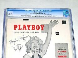 Deux Fois Seulement Hefner Signé Et Cartooned 1953 # 1 Playboy Dans World Cgc Page 3 # 1
