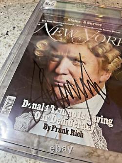 Donald J Trump Président 45-47 Magazine de New York Autographe Noté CGC 8.5