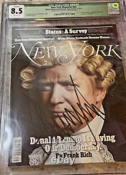 Donald J Trump Président 45-47 Magazine de New York Autographe Noté CGC 8.5