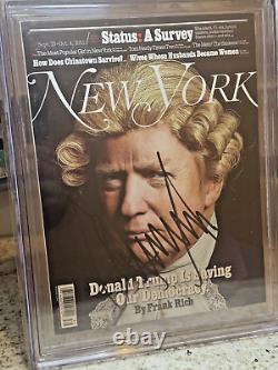 Donald J Trump Président 45-47 Magazine de New York Autographe Noté CGC 8.5