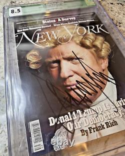 Donald J Trump Président 45-47 Magazine de New York Autographe Noté CGC 8.5