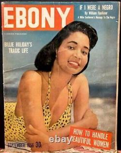 ÉBÈNE Septembre 1956<br/>Billie Holiday	
  	<br/> Wm Faulkner <br/>

Magazine Afro-Américain<br/>Photos