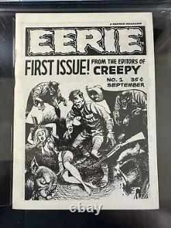 EERIE #1 CBCS 8.0 Warren Magazine 1ère ÉDITION 1965 Horreur de l'âge d'argent RARE HTF