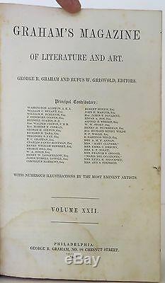 Edgar Allan Poe Conquérant Worm Dans Le Magazine Première Comparution De Graham 1842