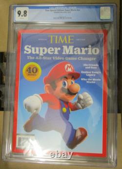 Édition Spéciale de Time Magazine Super Mario 40 Ans Cgc 9.8 Première Impression 2025 État Neuf