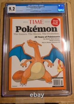 Édition spéciale de Time Magazine Couverture Pokémon Charizard Cgc 9.2 Première impression 2025