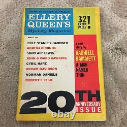 Ellery Queen's Mystery Magazine 20th Anniversary Issue Vol 37 No 3 Mars 1961