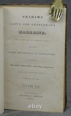 Emma C Embury Edgar Allan Poe / Graham's Lady's And Gentleman's Magazine 1er Éd