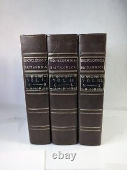 Encyclopédie Britannica Première Édition Coffret 1768-1771 3 Volumes Réplique en Fac-similé