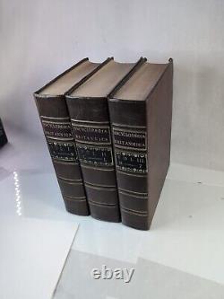 Encyclopédie Britannica Première Édition Coffret 1768-1771 3 Volumes Réplique en Fac-similé