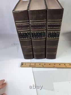 Encyclopédie Britannica Première Édition Coffret 1768-1771 3 Volumes Réplique en Fac-similé