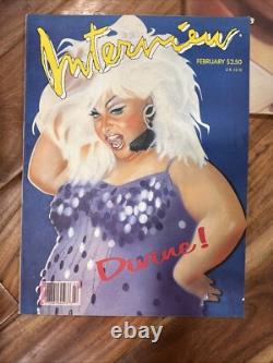 Ensemble de 10 magazines Interview des années 1980 Don Johnson Divine George Michael Lange
