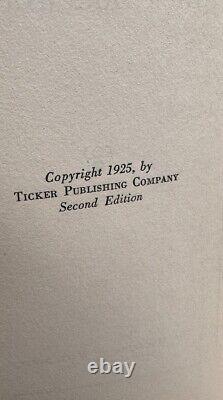 Études de spéculation boursière de 1925 - 2ème édition rare du Magazine de Wall Street