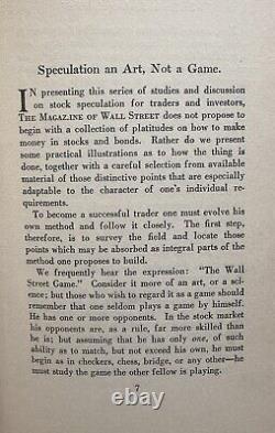 Études de spéculation boursière de 1925 - 2ème édition rare du Magazine de Wall Street