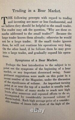 Études de spéculation boursière de 1925 - 2ème édition rare du Magazine de Wall Street