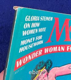 Excellente copie ! Premier numéro du magazine Ms, 1972, Wonder Woman présidente