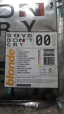 Frank Ocean Boys Dont Cry Blonde Magazine Premier Numéro Avec CD New Sealed