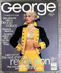 GEORGE MAGAZINE #1 JFK Jr 1995 Numéro d'Inauguration Couverture de Cindy Crawford