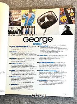 GEORGE MAGAZINE #1 JFK Jr 1995 Numéro d'Inauguration Couverture de Cindy Crawford