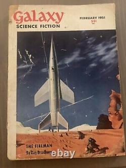 Galaxy Science Fiction Février 1951 Ray Bradbury Le Pompier