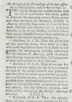 Gentleman Magazine 1765 Stamp Act Novembre No Taxation Without Representation