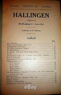 Hallingen, Vol Norwegian American Magazine Bd. 1917-1920, La Première Guerre Mondiale Hallingdal