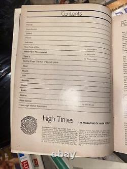 High Times Volume # 1 Numéro 1 Première Édition De L'été 1974 Couverture Argent