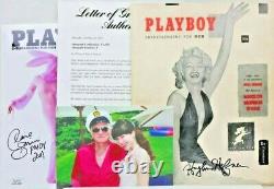 Hugh Hefner Signé Décembre Marilyn Monroe Playboy Doué Pour 2011 Poy (psa)