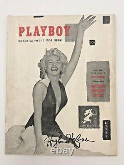 Hugh Hefner Signé Décembre Marilyn Monroe Playboy Doué Pour 2011 Poy (psa)