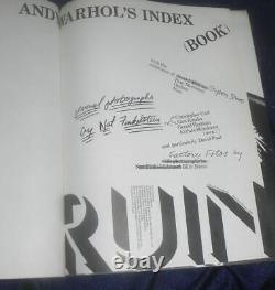 Index par Andy Warhol 1967 Première édition Rare