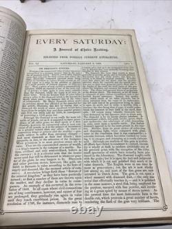 Jan- Déc 1866 Chaque Samedi - Un Journal de Lectures Choisies Vol. 1,2 Première Année