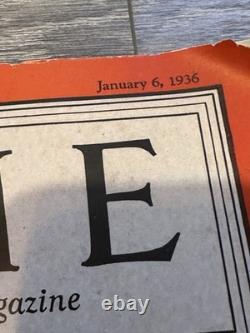 Janvier 1936, magazine TIME, vol. XXVII n° 1, empereur éthiopien Haïlé Sélassié, RARE