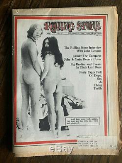 John Lennon & Yoko Ono Le Magazine Rolling Stone De Deux Vierges N ° 22 Le 23 Novembre 1968