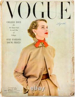 John Rawlings College Issue Vtg 1940's Fashion Us Vogue Magazine Août 1949