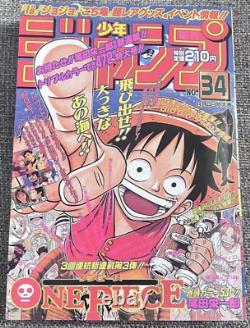 Jump hebdomadaire Shonen 1997 n ° 34 Premier épisode de One Piece du Japon Rare