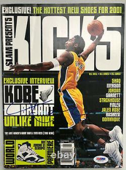 Kobe Bryant Signé Auto Psa Dna 2000 Slam Magazine Kicks Hof Mamba Autographe