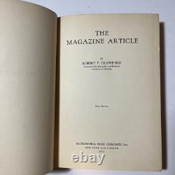 L'article de magazine Robert P. Crawford Livre de rédaction vintage Première édition 1931