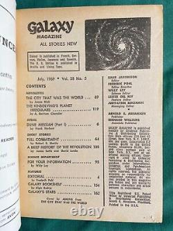 LE MESSIE DES DUNES 1ère édition 1969 GALAXY Magazine Ensemble complet de 5 numéros de Frank Herbert