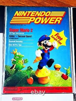 LOT de 10 magazines Nintendo Power n° 1, 6 et 14 SCÉLÉS, avec des suppléments du Fun Club, RARE